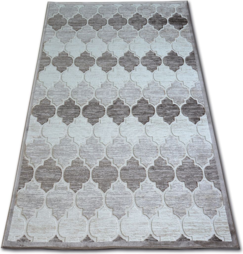 Teppich ACRYL YAZZ 3766 Dunkelbeige/braun Trellis beige 133x190 cm