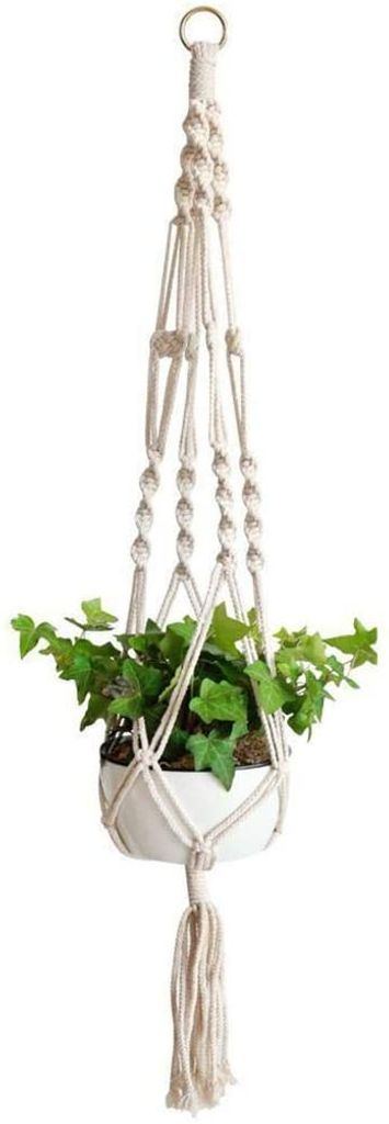 Makramee Blumenampel Baumwollseil Hängeampel Blumentopf Produktbild 