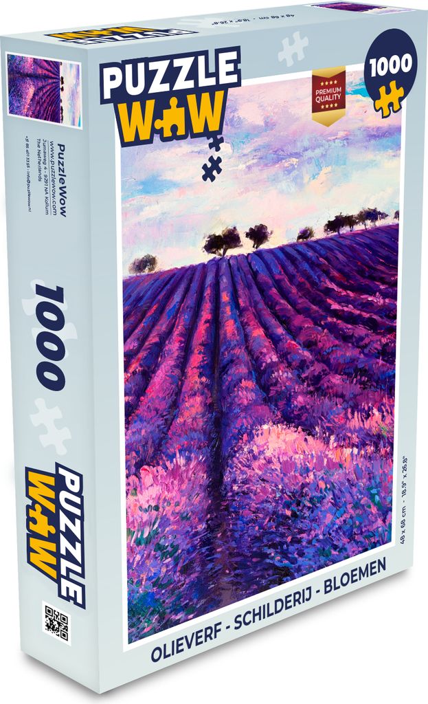 MuchoWow Puzzle 1000 Teile Ölfarbe - Malerei - Blumen - Spielzeug - Alt und Jung - Spiele - Puzzeln