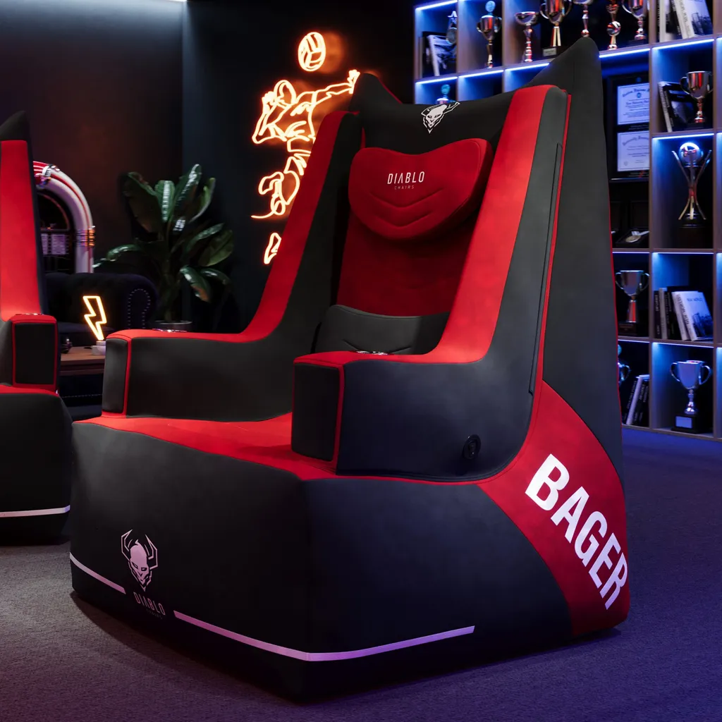 Chaise Gamer Gonflable Diablo BAGER Confortable pour Setup de Gaming
