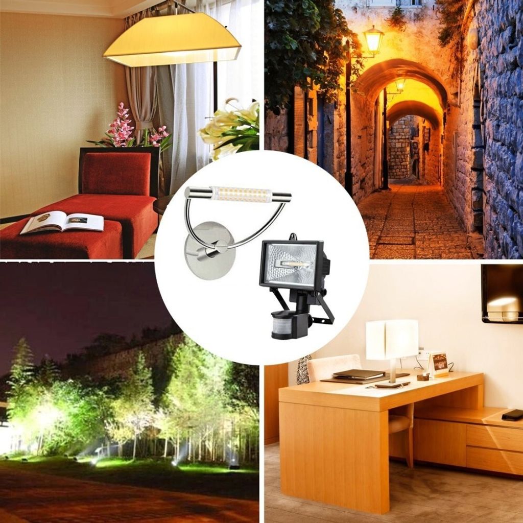 R7s 78mm 5W 500lm Glas-LED-Glühbirne ø16mm 3000K