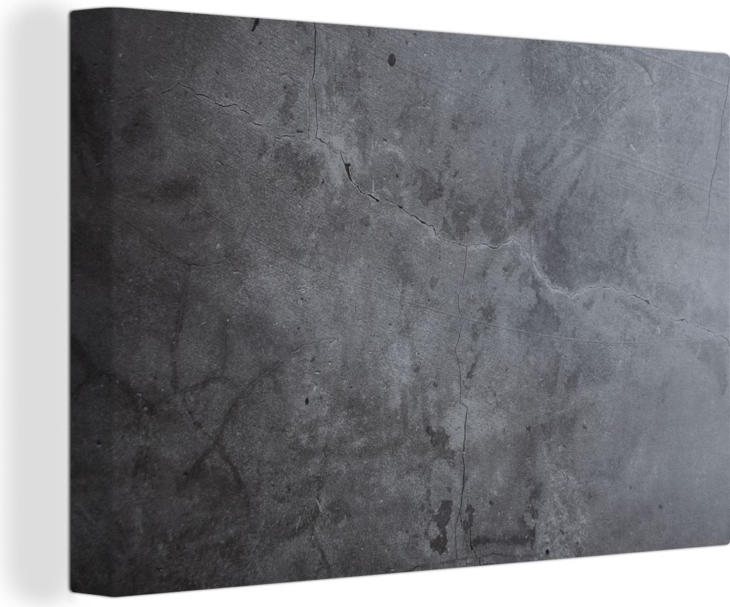 OneMillionCanvasses - Leinwandbilder - 140x90 cm, Industriell - Beton - Grau - Schiefer - Retro, Wandbilder Kunstdruck Wanddekoration - Foto auf ...