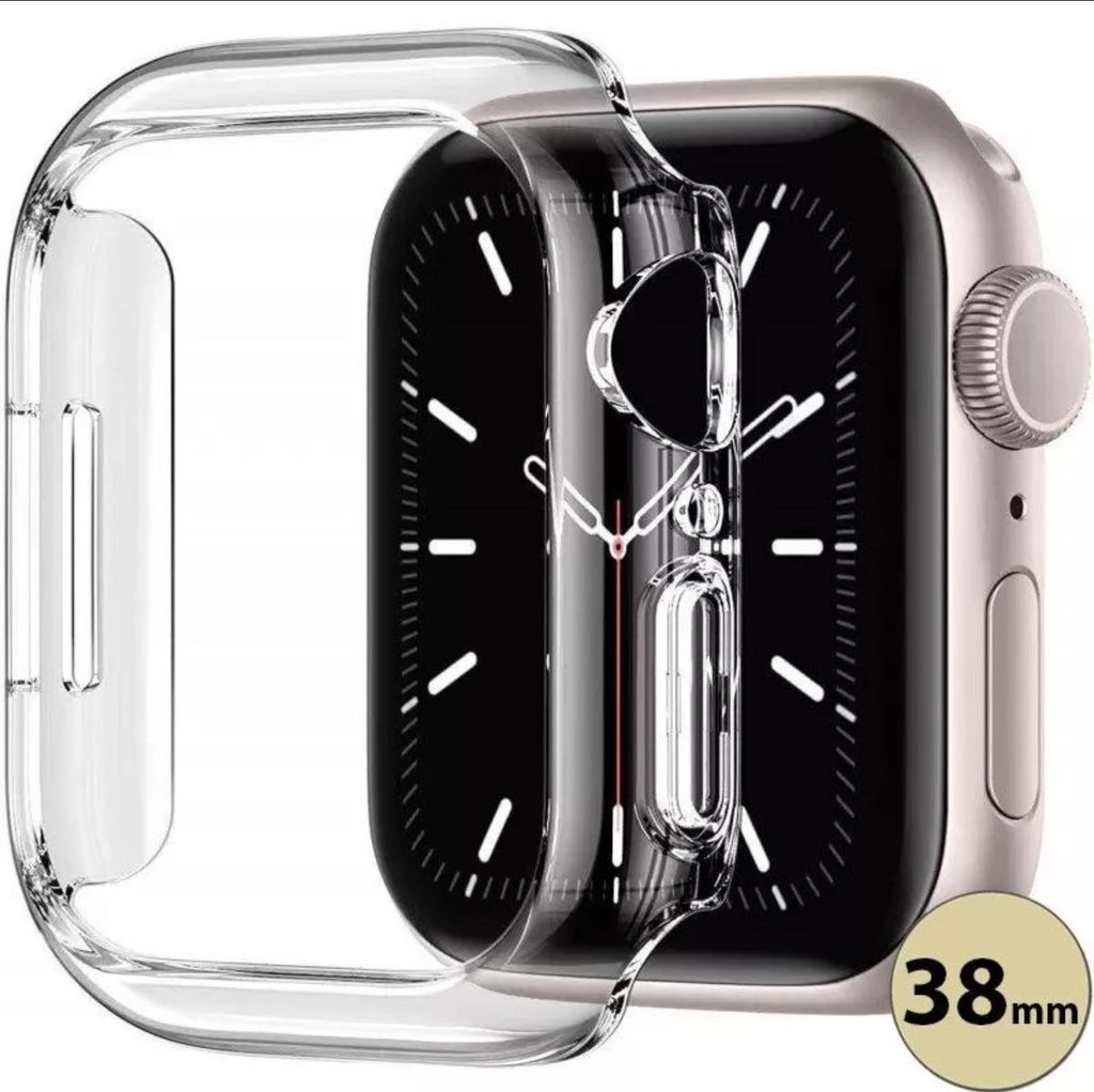 38mm Schutzhülle Hülle für Apple Watch Series 9 8 7 6 5 4 3 2 1 Case Slim Fit Klar Case Hülle 38mm Transparent Kristallklar