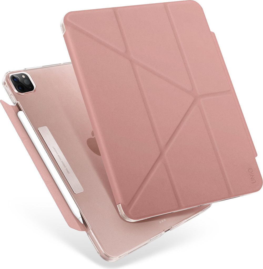 UNIQ Camden Tablet-Hülle für Apple iPad Pro 11 2021, Pfingstrosenrosa