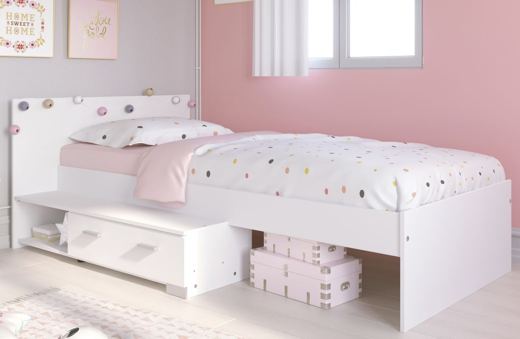 Lit d'enfant Galaxy avec tiroir - blanc Image du produit 