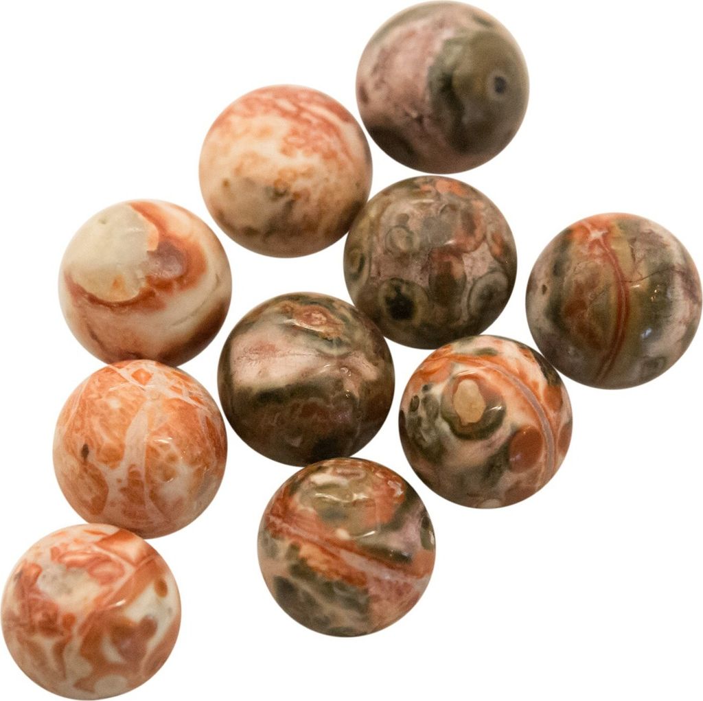 10 Hochwertige Leopardskin Rhyolith Cabochons, 6 mm
