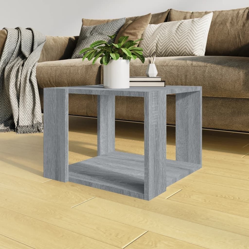 Maison Exclusive - Couchtisch Grau Sonoma 40x40x30 cm Holzwerkstoff