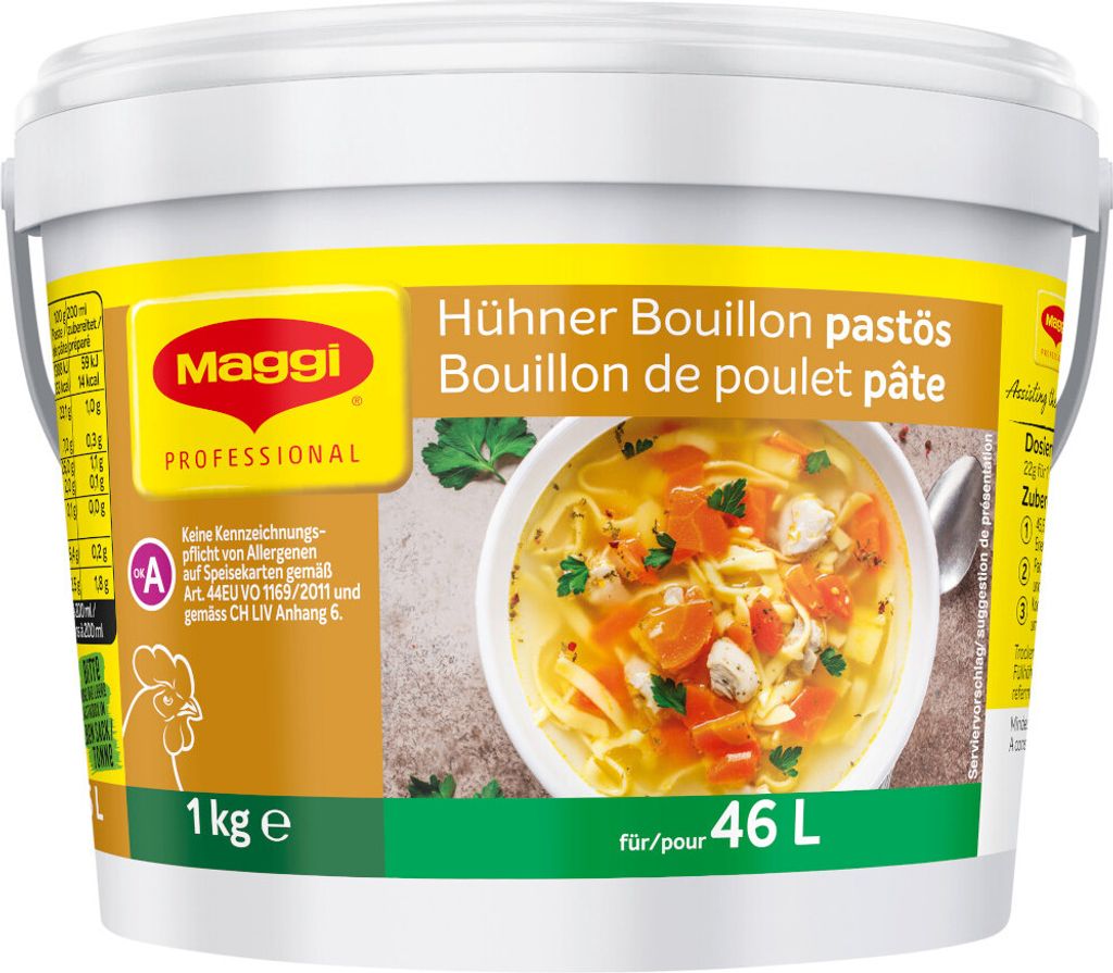 Maggi Hühner Bouillon pastös kräftige Grundlage Packung 1000g