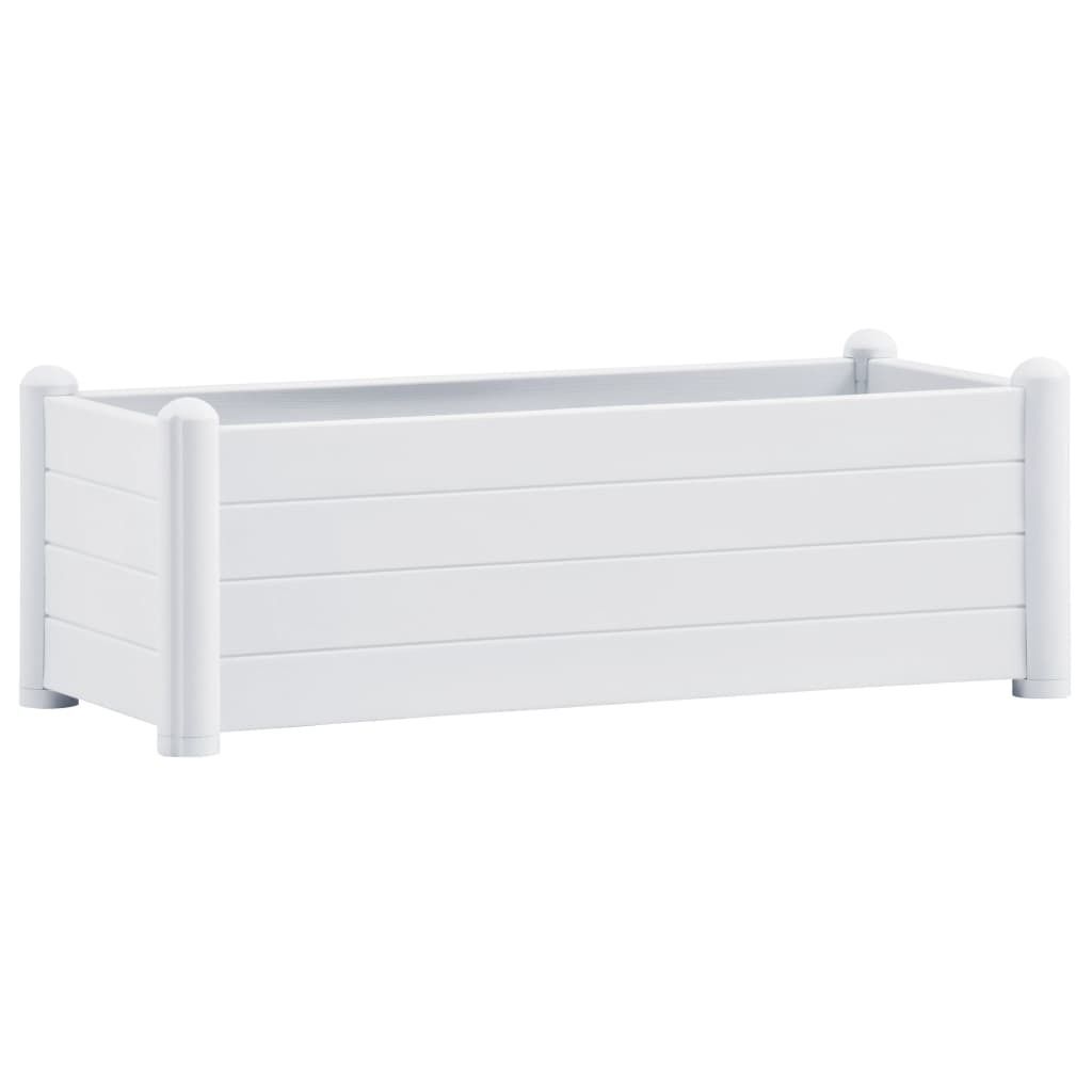 Garten-Hochbeet PP Weiß 100x43x35 cm Produktbild 