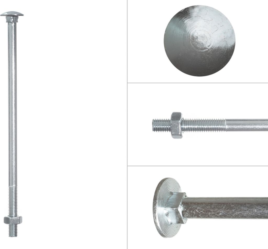Schlossschrauben Verzinkt M10 x 220 mm - 25 Stück