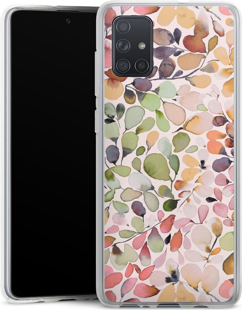 DeinDesign Handyhülle für Samsung Galaxy A71 Silikon Hülle Case Smartphone Schutzhülle Muster Pattern Eukalyptus
