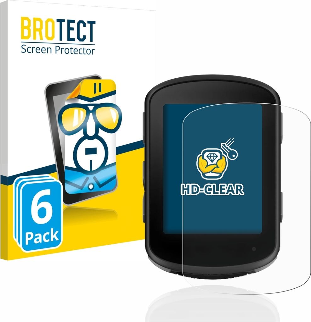 6x Für Garmin Edge 540 / Edge 840 Schutzfolie BROTECT Displayschutz Display Schutz Folie Klar Transparent