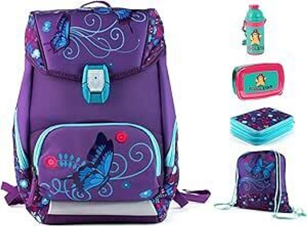 SCOOLSTAR SCHMETTERLING SCHULRANZEN SET MÄDCHEN 1 KLASSE | Produktbild 