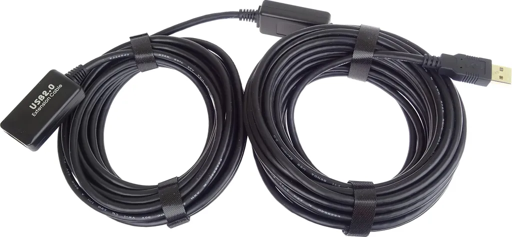 Cavo USB 20 Metri Attivo Nero | Prolunga High-Speed per Setup Gaming