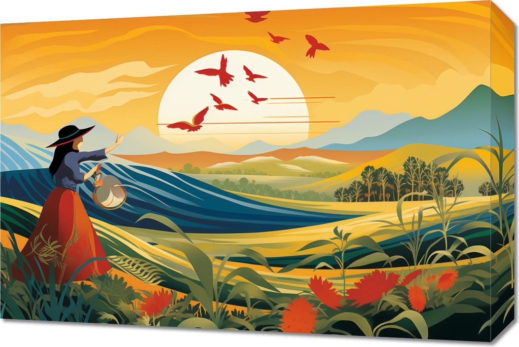 Bild 60x40cm Einfachheit des Landlebens