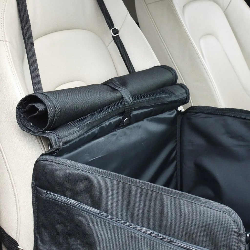 Siège auto pour chien Duvo+ noir panier 2-en-1 avec fixation de sécurité