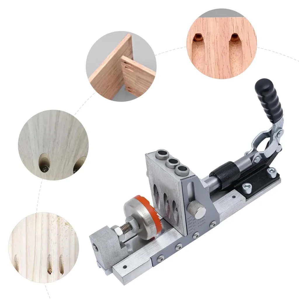 Gabarit de perçage Pocket Hole 12-36mm pour foret 9.5mm en aluminium