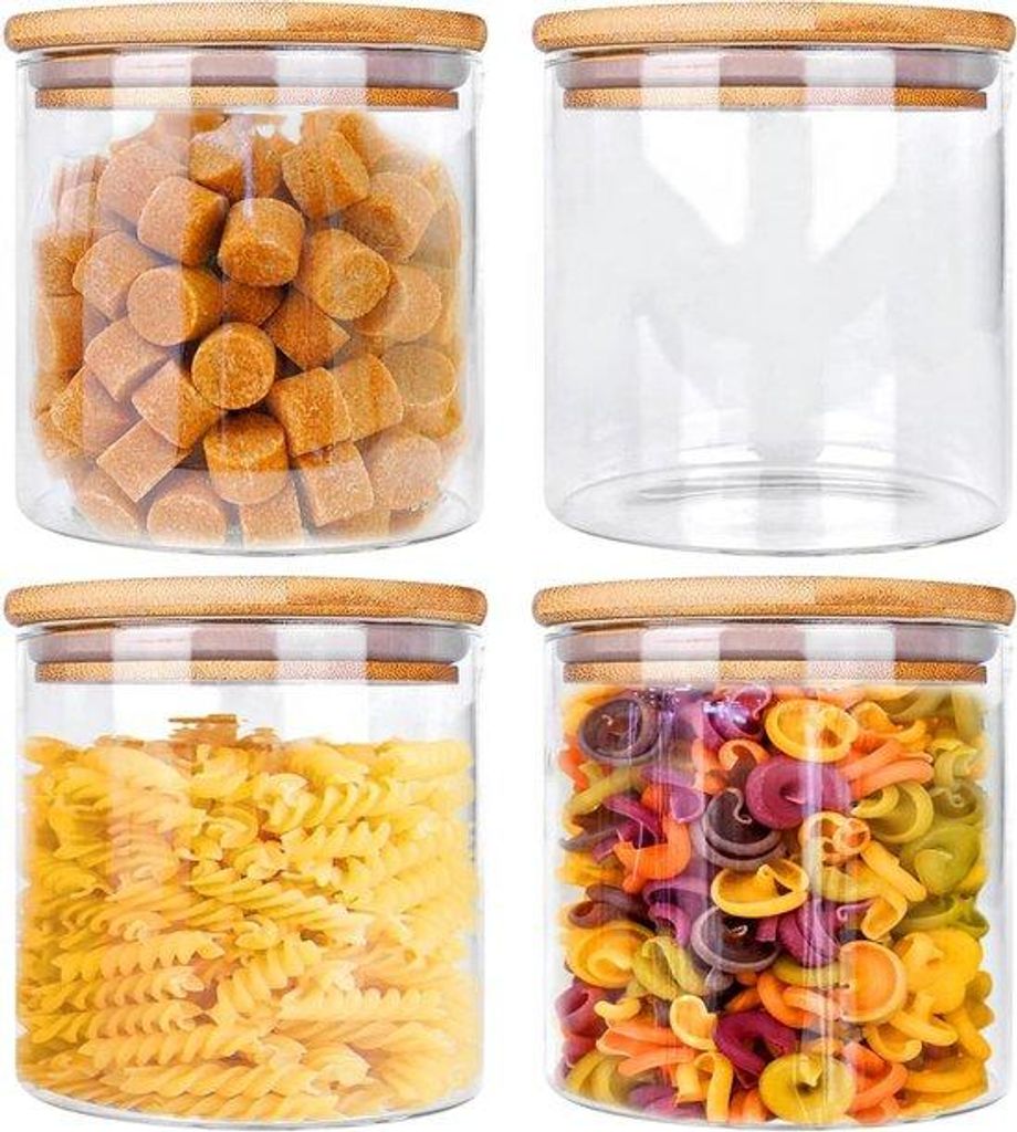 Récipients à provisions avec couvercle Set de 4 - 650 ml - Image du produit 