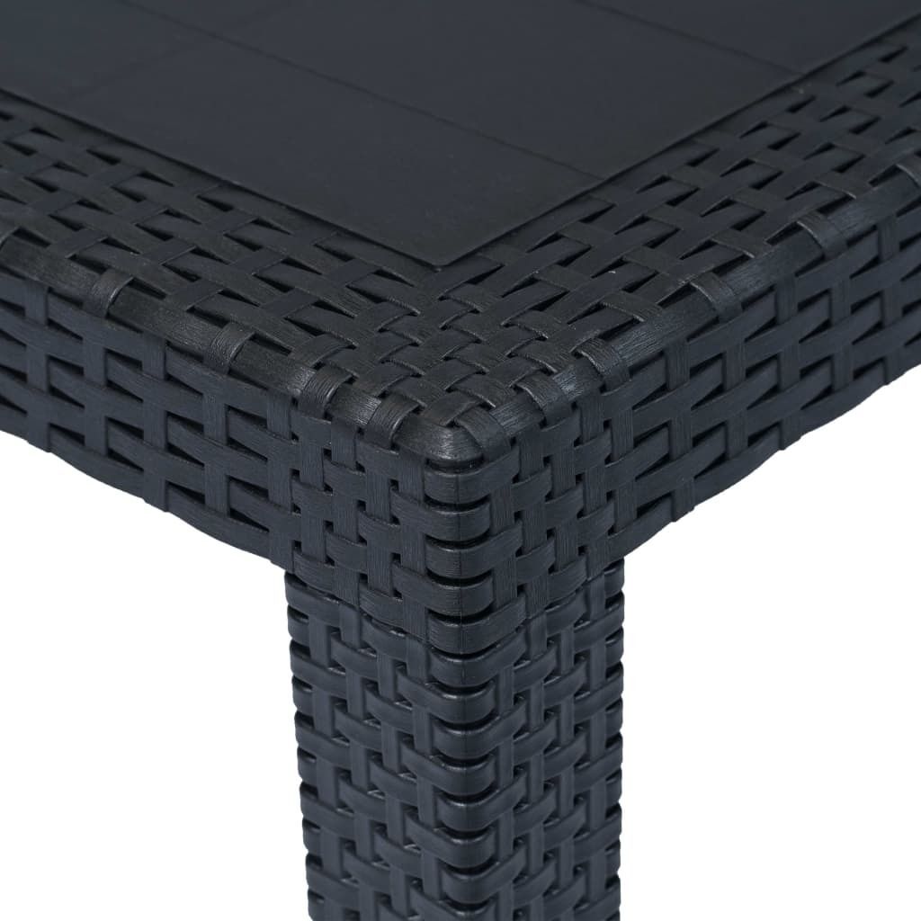 " "Esstisch/Outdoor Tisch - Gartentisch - moderne Design - Balkontisch - Anthrazit 79x79x72 cm Kunststoff Rattan-Optik NeuMöbel 3451408