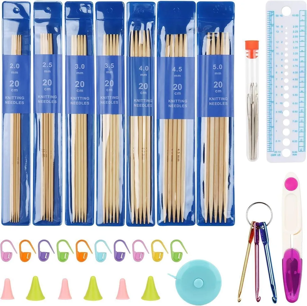 Aiguilles à tricoter bambou 35 pièces Coopay légères et ergonomiques
