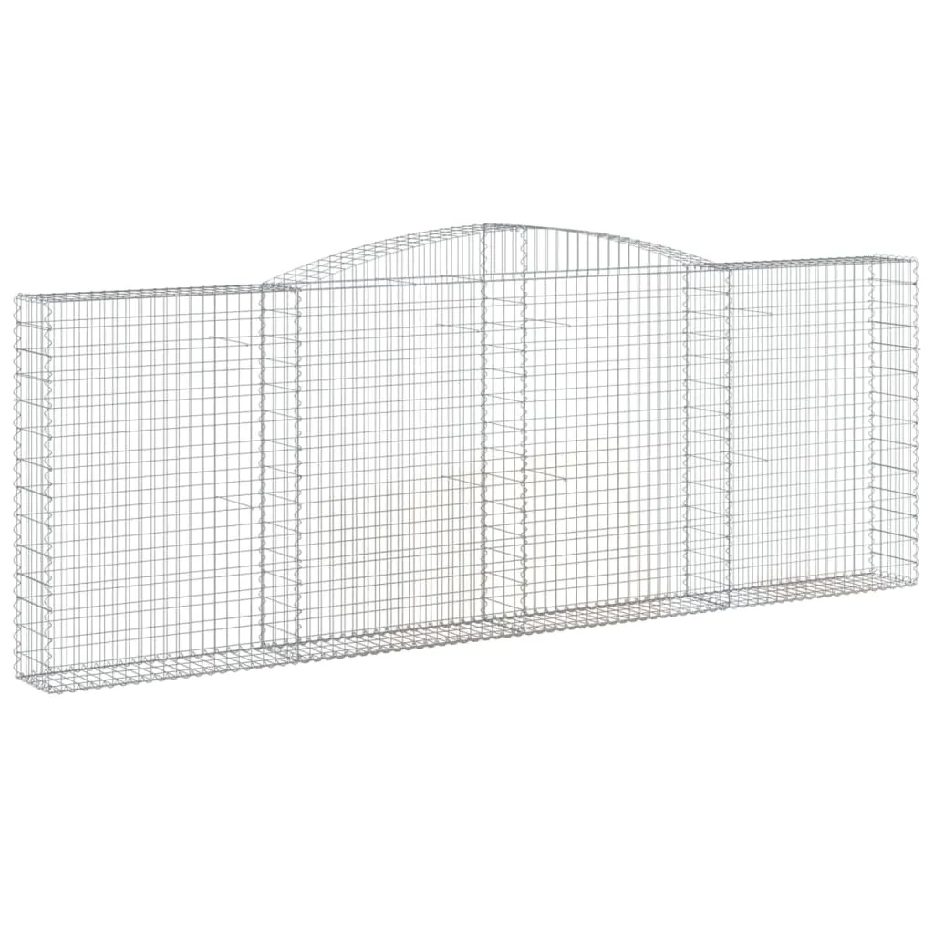 Arche de jardin en gabion 400 cm clôture minérale décorative en fer