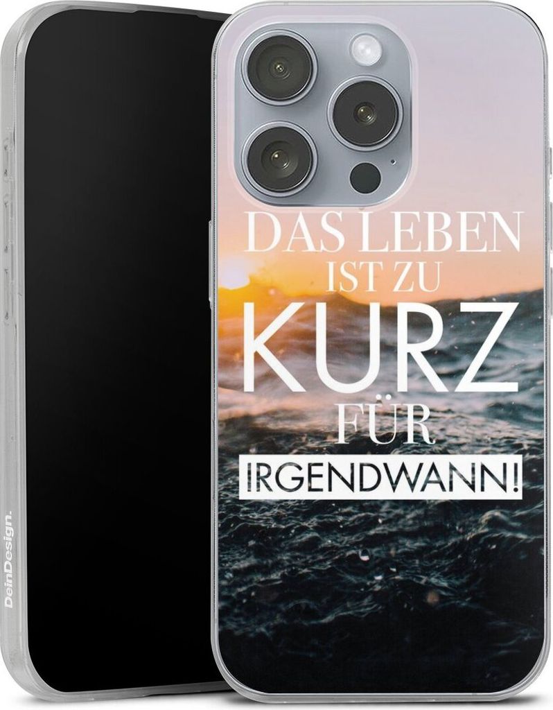 DeinDesign Slim Hülle für Apple iPhone 16 Pro Silikon Case Ultra Dünn Handyhülle Meer Statement Spruch