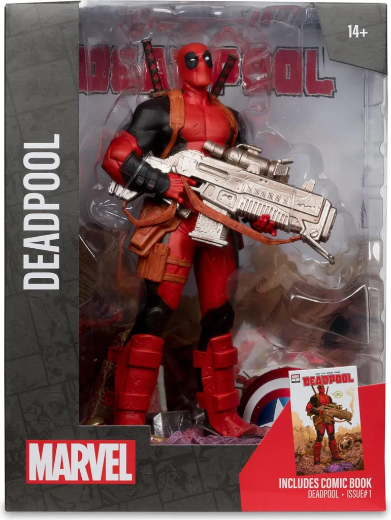 Statue Deadpool en PVC 27 cm avec support pour vitrine de comics