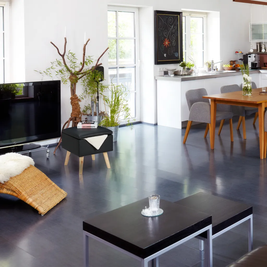 Sgabello con contenitore RD29604, nero - 3