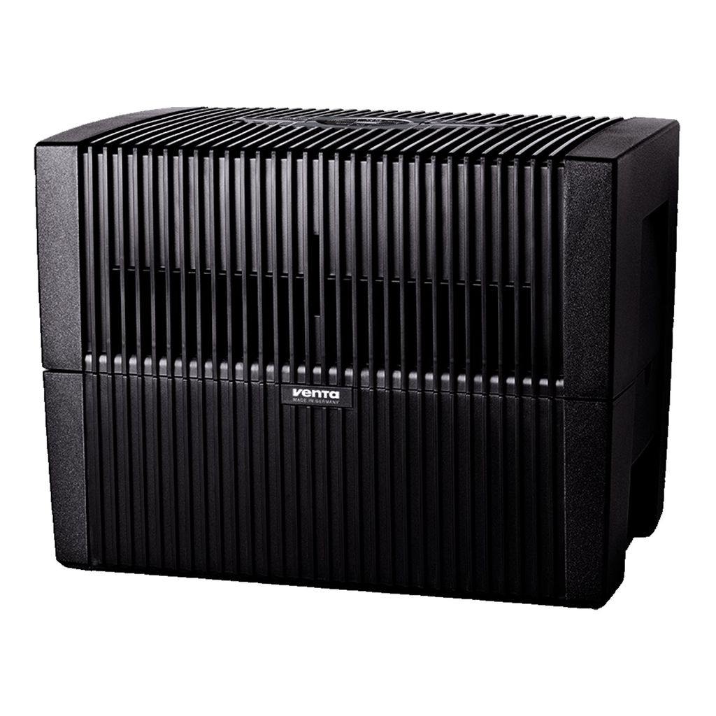 A black Venta air washer is shown against a white background.