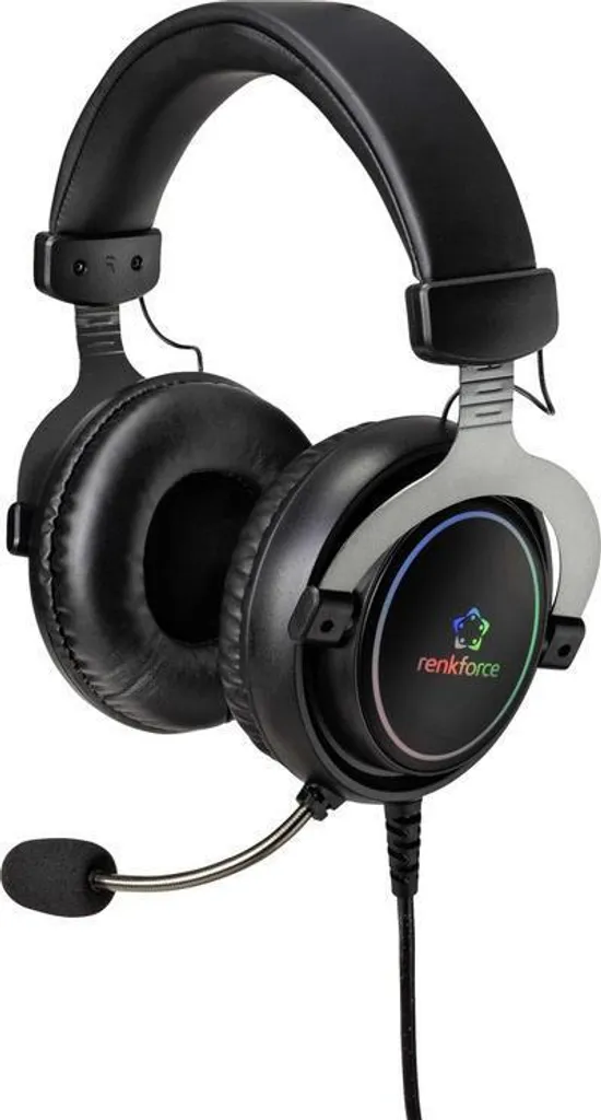 Casque Gaming USB Over Ear Renkforce RF-GH-300 Noir pour PC et Laptop