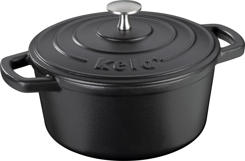 KELA Pekáč liatinový s pokrievkou Calida 21 cm čierna Obrázok produktu 