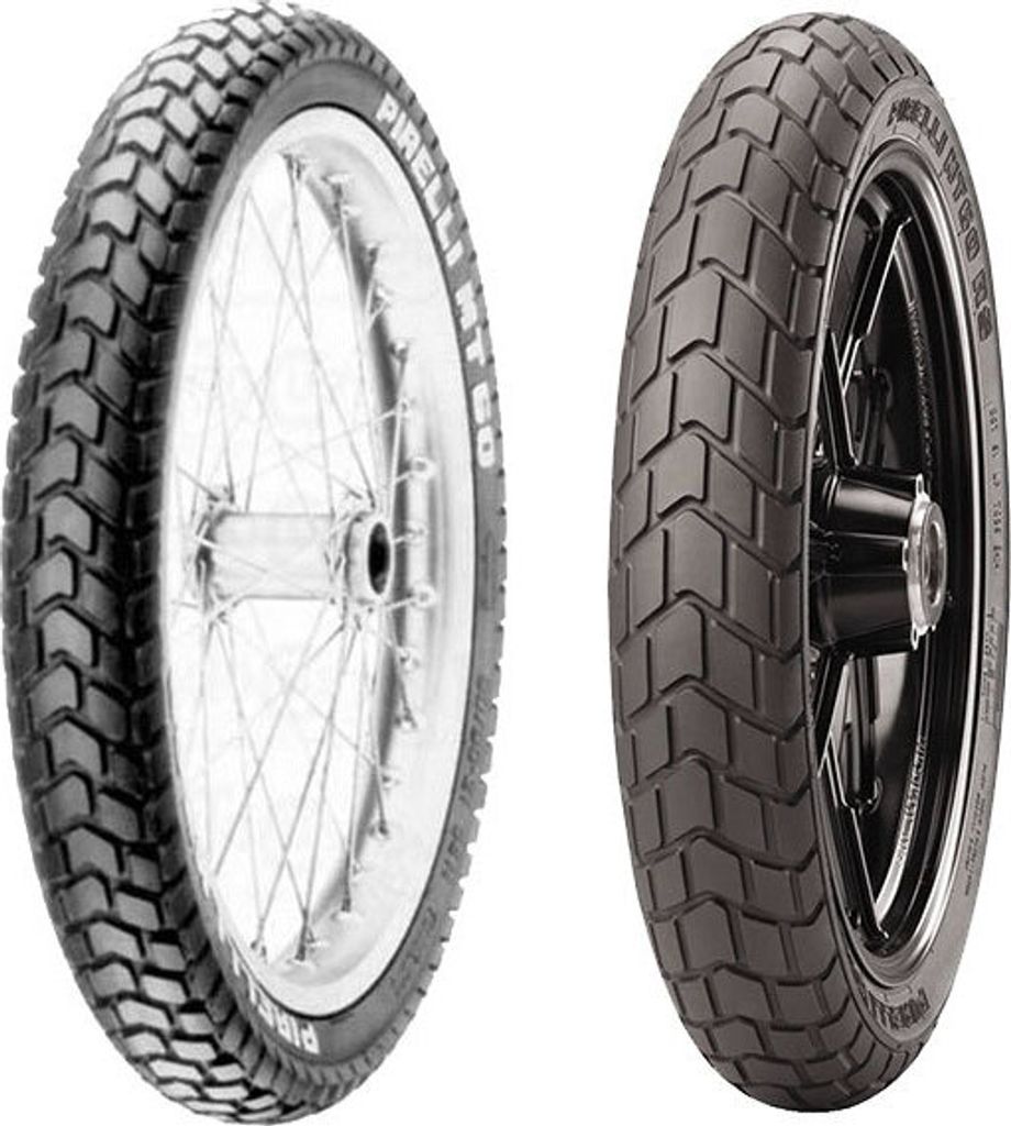 Paar Motorradreifen Pirelli 90/90-19 52P + 110/90-17 60P Mt60