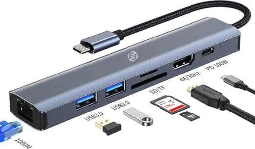 Station d'accueil pour ordinateur portable triple affichage Multi-Hub