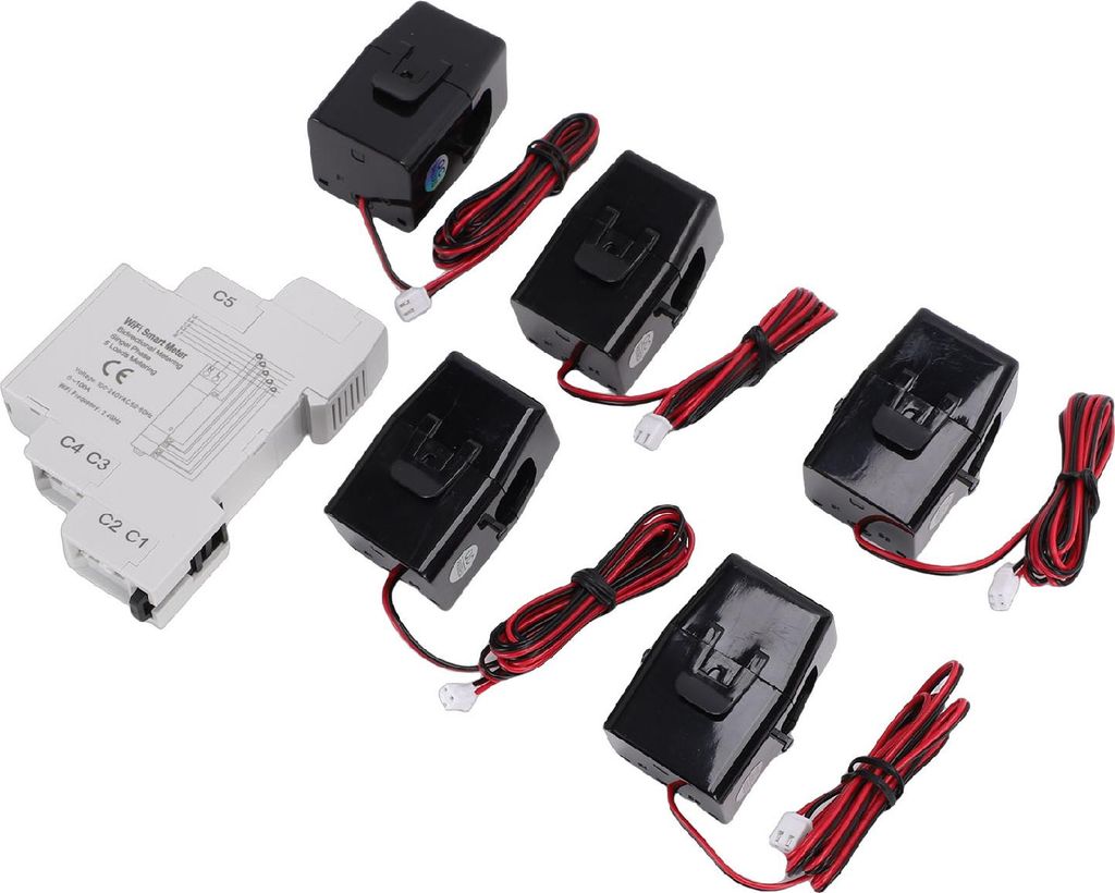 WiFi Smart Energy Meter Unterstützung für Tuya Smart Life App Home AC KWh Power Detector mit 5Pcs 100A Circuit Level Sensoren Stromwandler