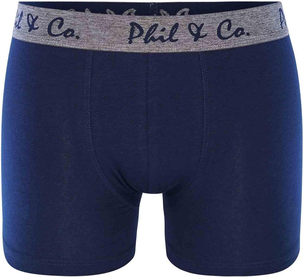 Phil & Co. Berlin Herren Retro Pants 6-Pack Jersey - navy-grau - Größe S