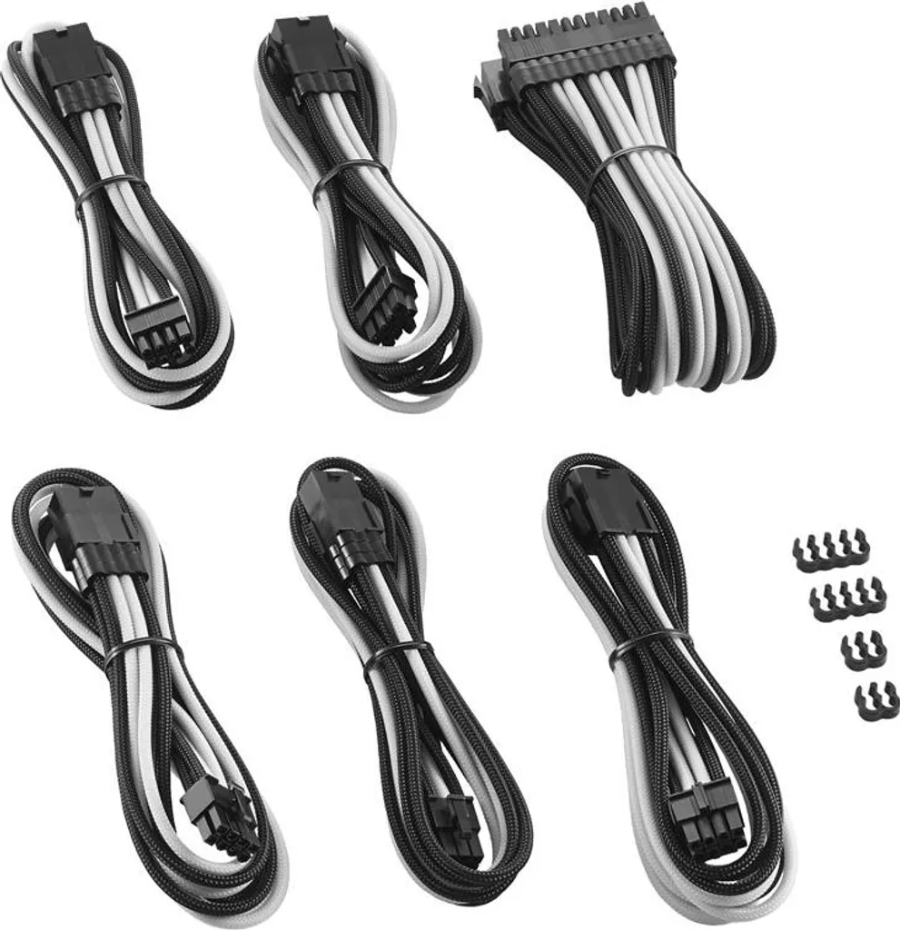 Câbles Extension CableMod ModMesh Noir et Blanc pour Cable Management