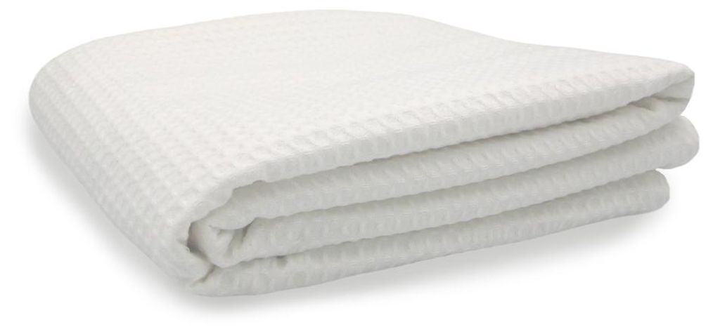Handtuch - Badetuch - Weiß - 100x180cm - Waffelhandtuch - Produktbild 