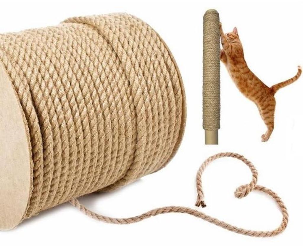BirnePower Sisalseil 6mm, 15m Kratzbaumseil Natur Tau Sisal Produktbild 