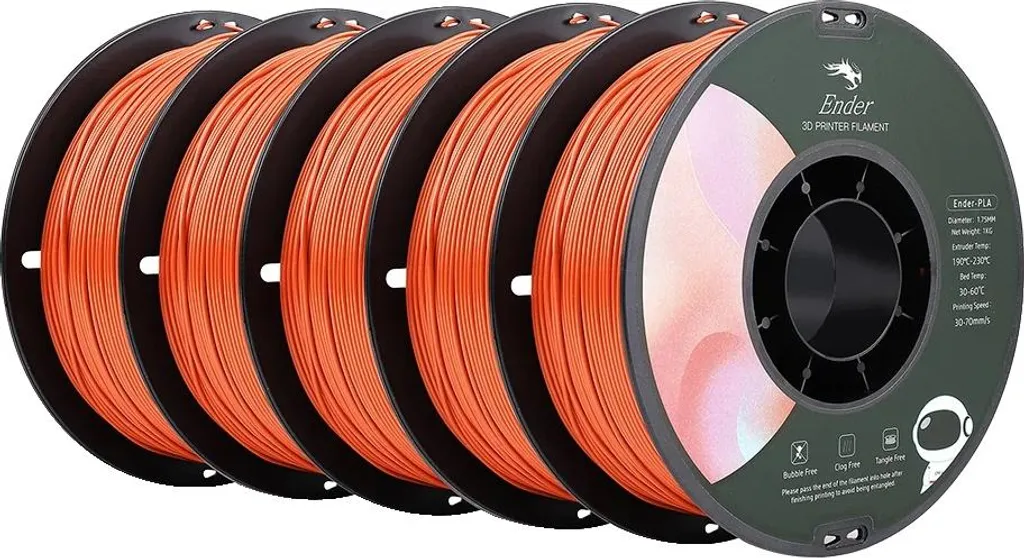 Filament PLA Orange 1kg sans Nœuds ni Warping - Impression 3D Stable 1.75mm