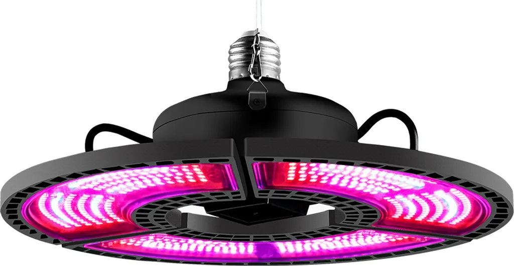 Lampe pour plante étanche à trois panneaux réglables pour culture