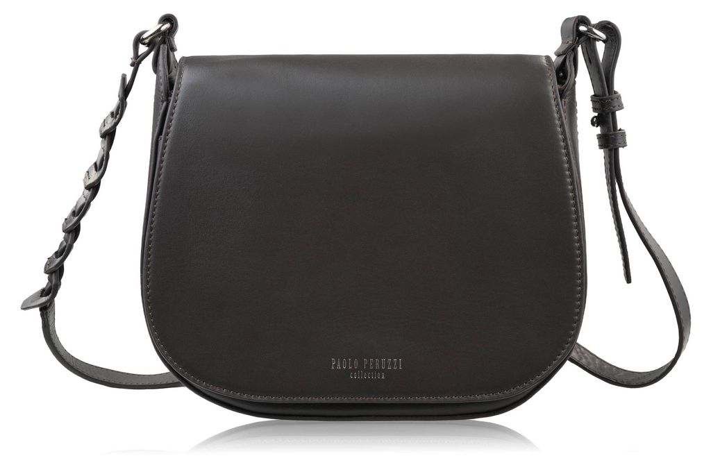 Damen Vollnarbenleder Posttasche modisch braun Paolo Peruzzi KV-06-BR
