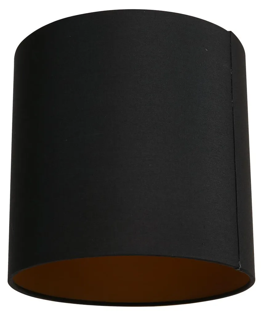 Abat-jour lin noir Ø 20cm Mexlite K1563SS finition textile haut de gamme