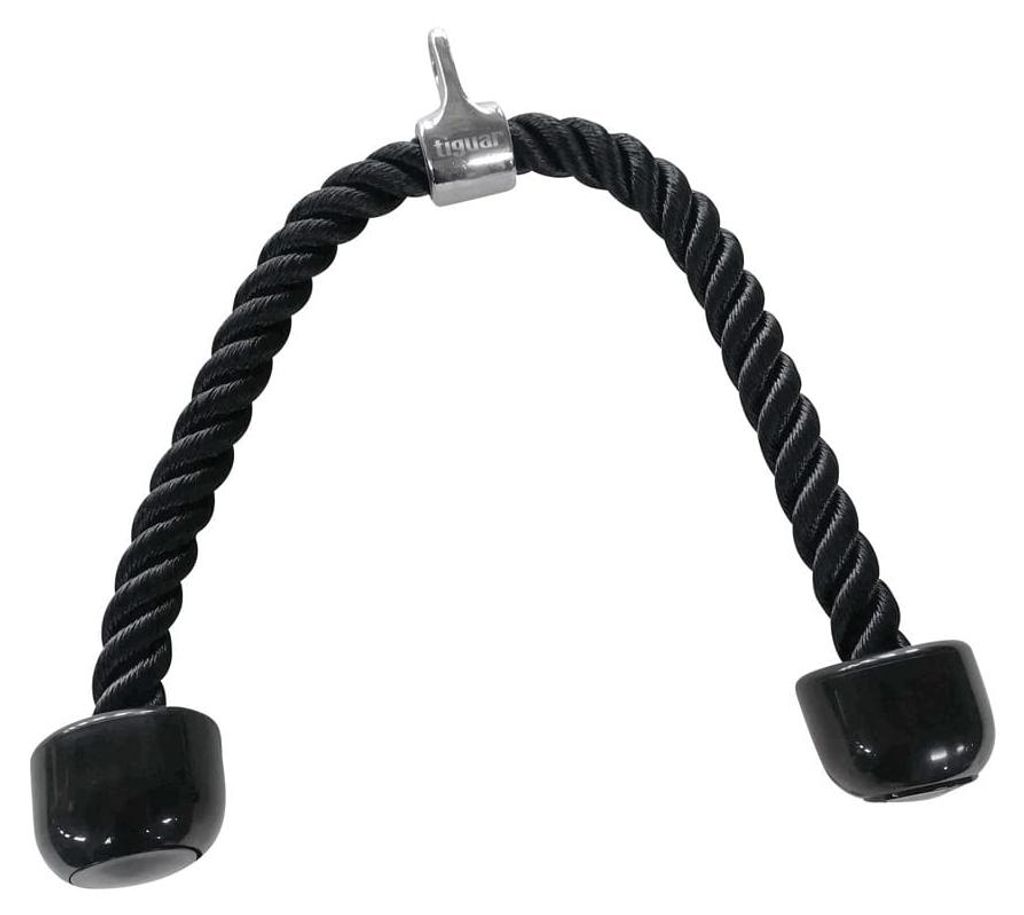 tiguar Trizepsseil 68,5 cm Nylon-Kabelzugseil mit PolyurethanEndgriffen für Ober- & Unterzug für Trizeps, Bizeps & Core-Übungen rutschfest & lan...