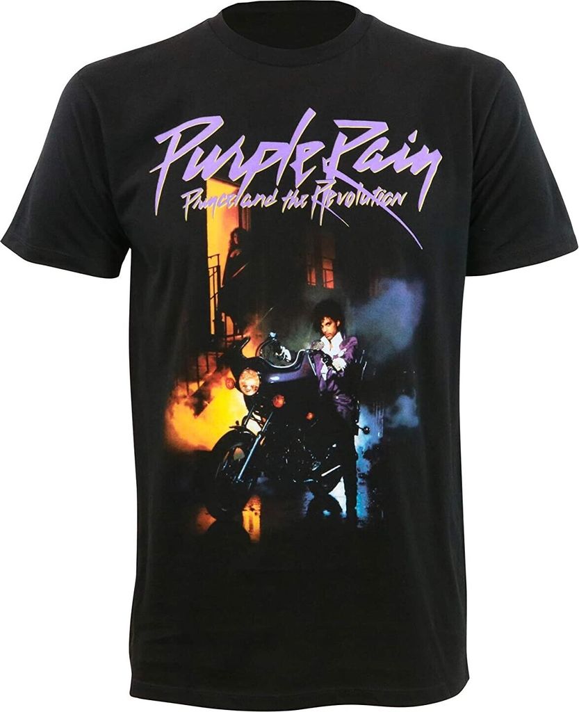 Prince - "Purple Rain" T-Shirt für Herren/Damen Uni RO4108 (3XL) (Schwarz)