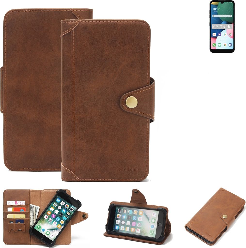 K-S-Trade Handyhülle für LG Electronics Fortune 3 Schutz Hülle Walletcase Bookstyle Tasche Case Handytasche Wallet Flipcase Cover PolyurethanBra...