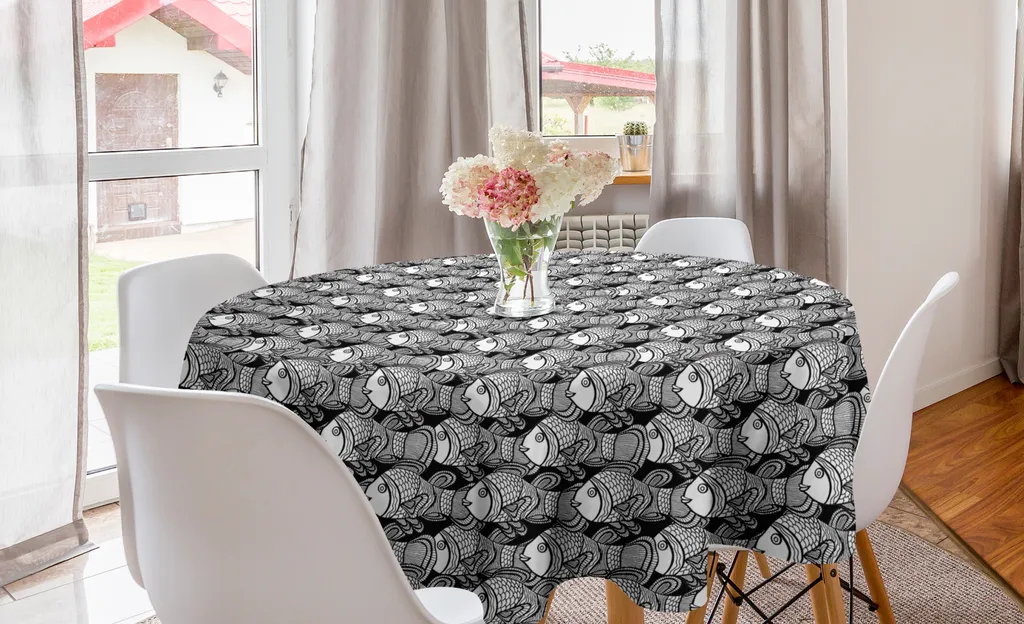 Abakuhaus Tovaglia Rotonda 150cm Pesci: Eleganza in Cucina