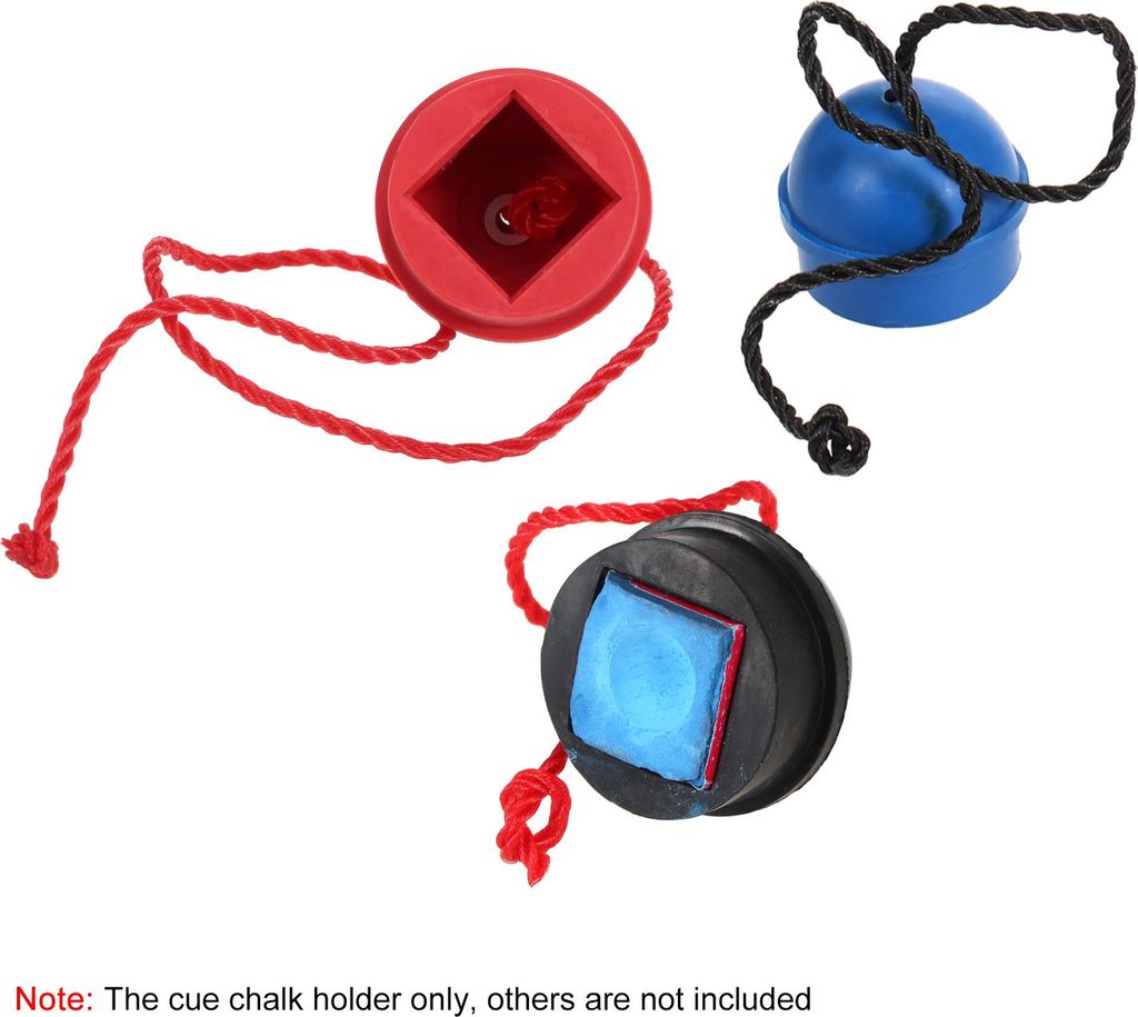 3PCS Queue Kreidehalter Gummi Billard Pool Fall mit Schnur