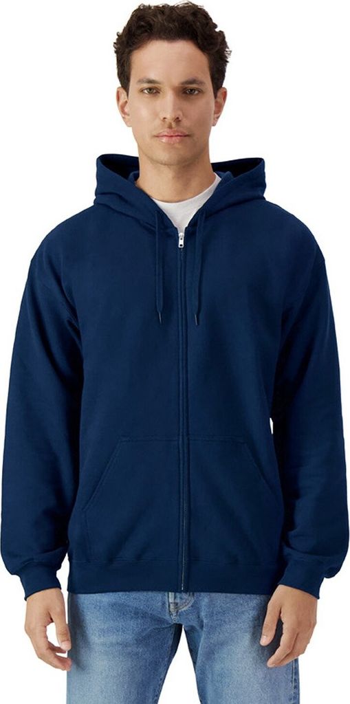 Gildan - "Softstyle" Hoodie mit durchgehendem Reißverschluss Mittelschwer für Herren RW10339 (XL) (Marineblau)