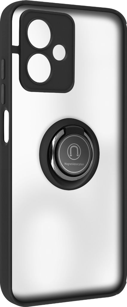 Avizar, Handyhülle mit Ring-Halterung Motorola Moto G54, Schwarz
