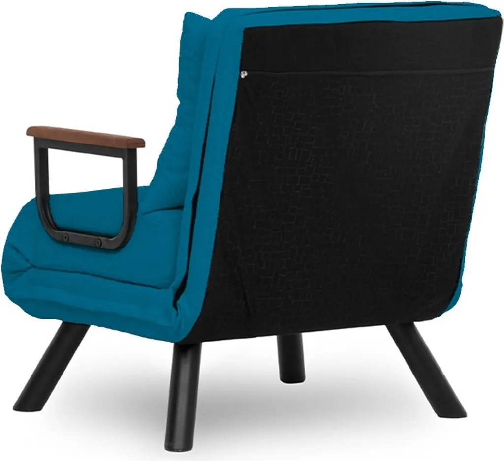 Fauteuil Convertible 1 Place Vert Pétrole Sando pour Petits Espaces